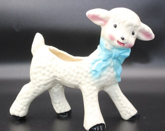 Vintage Lamb Planter Anthropomorphic,  Lamb Planter, Succulent Planter, Shawnee Pottery, Nursery Decor