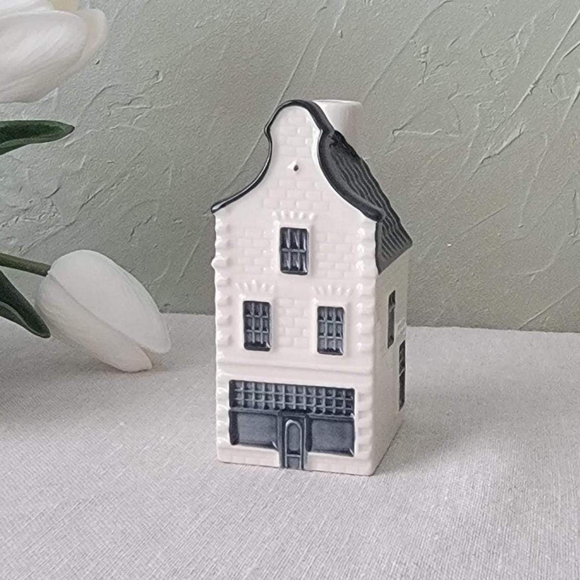 Vintage Blue Delfts KLM BOLS House Amsterdam 1575 #36 Empty No