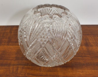 Victorian Rose Bowl EAPG Greensburg Glass Co. Ltd OMN Tacoma Rose Bowl Vase Circa 1895, Floral Vase, Centerpiece