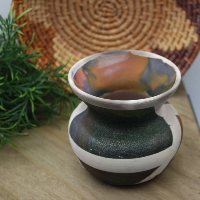 Raku Pottery Vase Raku Fire Flash PotteryStudio Art Raku Vase BOHO DecorSouthwest Decor