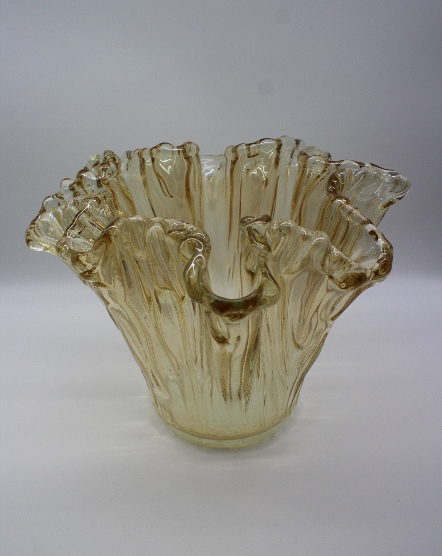Vintage Honey Gold Antonio Tammaro Hand Blown Art Glass Centerpiece/  Antonio Tammaro Group Blown Glass Centerpiece Vase - Etsy Italia