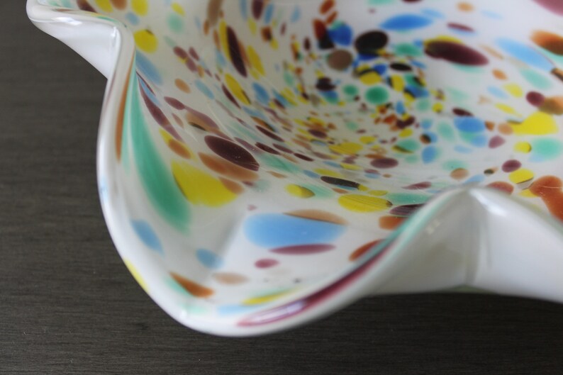 Vintage Murano Confetti Glass Art Dish/ 1950's Fratelli Etsy