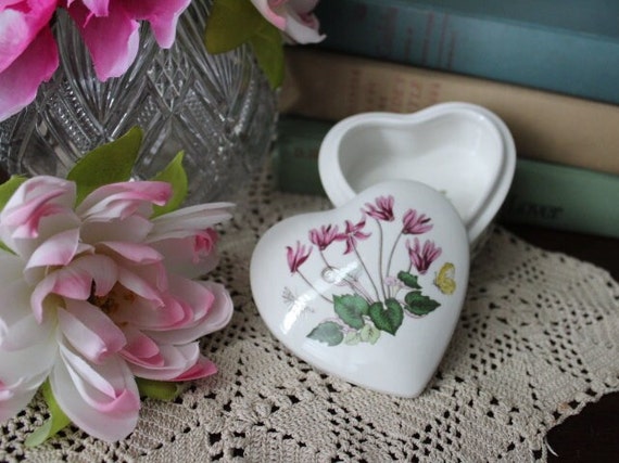 Pink Flowers Garden Heart Earrings Pink Flowers Garden Heart Earrings