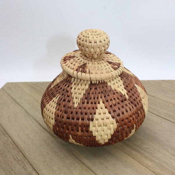 BOHO Basket Pima Papago/BOHO Coiled Woven Basket//Zulu South African Herb Basket/BOHO Decor