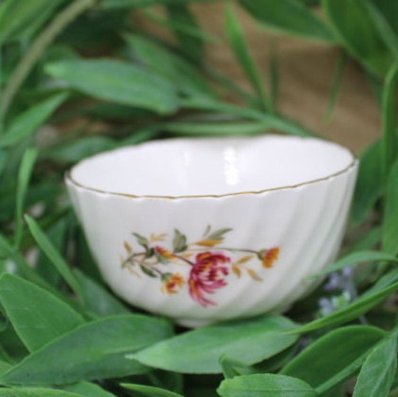 Vintage Royal Adderley Mini Open Sugar Bowl Chrysanthemum/ Fine Bone China Open Sugar Bowl/Sugar Cube Bowl/Tea Party afbeelding 3