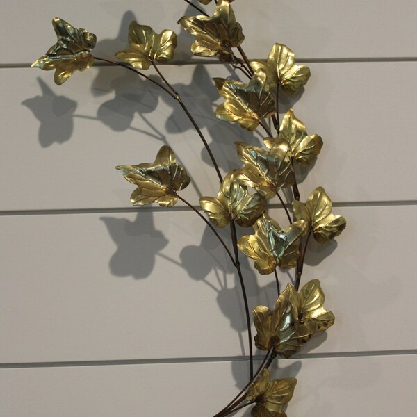 Brass Metal Art Vintage Wall Etsy