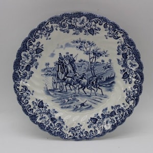 Vintage Coaching Scenes by JOHNSON BROS Bread And Butter Plate (Sold Individually)/Ironstone Coaching Scenes Hunting Country Made In England