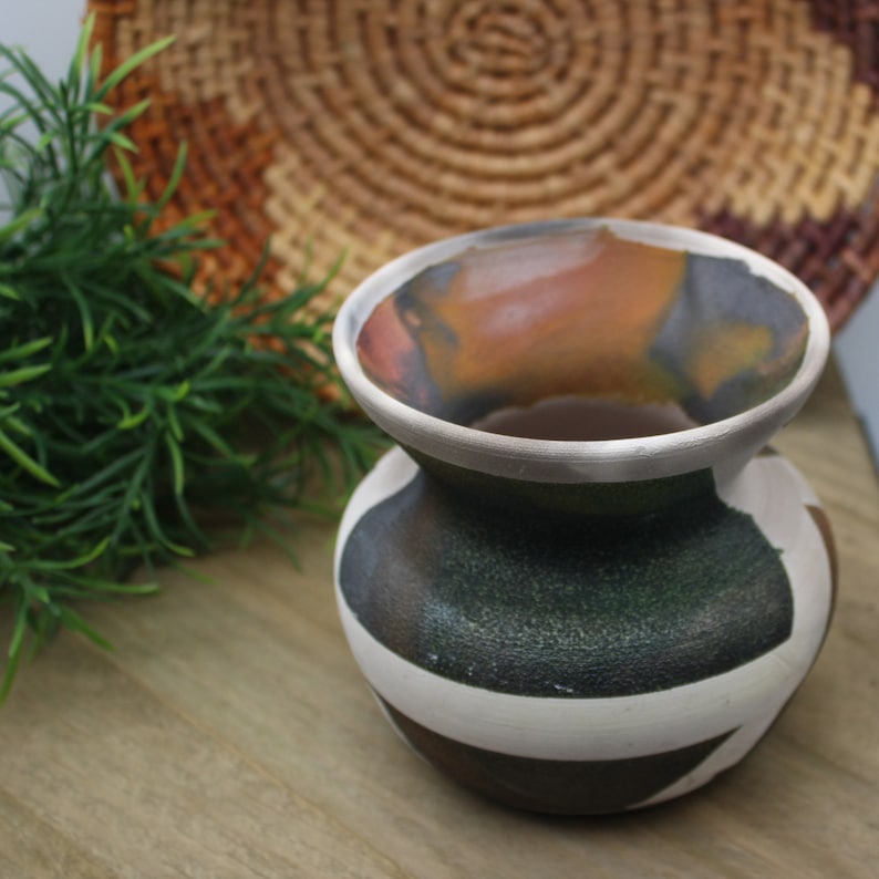Raku Pottery Vase Raku Fire Flash PotteryStudio Art Raku Vase BOHO DecorSouthwest Decor