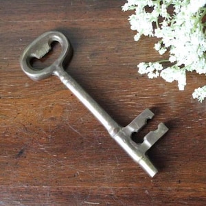 Brass Skeleton Key, Retro Key Decor, Unique Wall Art Key, Antique Style Key, Old World Key