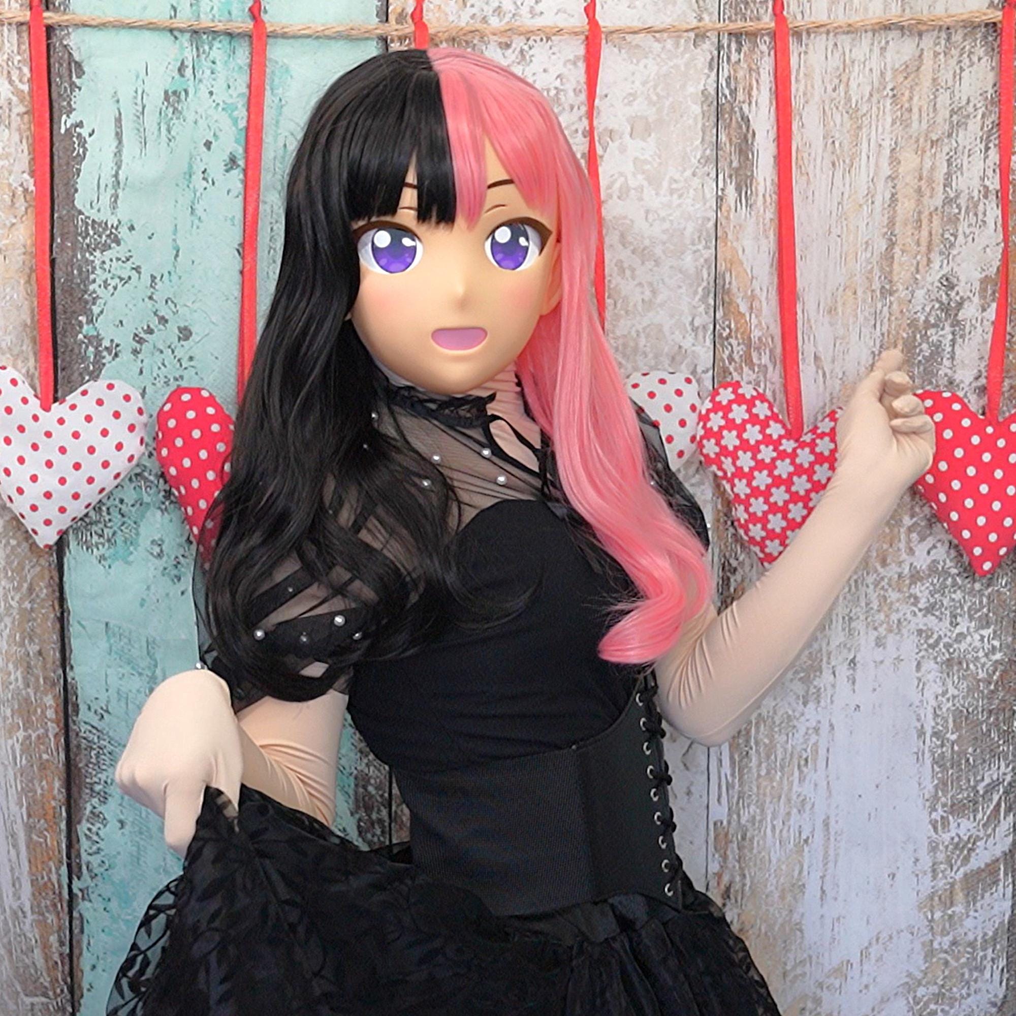 K*ル様 着ぐるみマスク ハーフ面 ハーフアニメマスク：着ぐるみ先生マスクミニ - 一点物、在庫あり