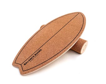 Cork Balance Board with Roller: Eco-Friendly, Natural Grip, Beginner Friendly