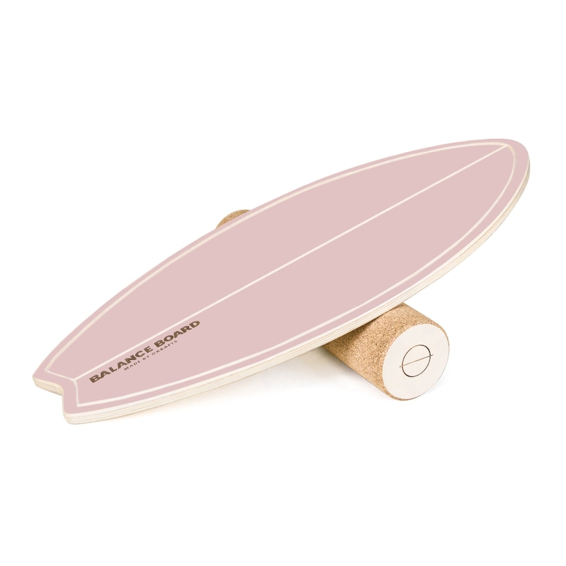Surfer Balance Board Simple Series Natural materials Super Smooth Roller Ideal for beginners Perfect Gift Roller Board Pink