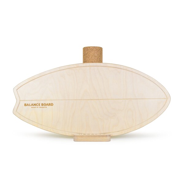 Surfer Balance Board - Simple Series  | Natural materials | Super Smooth Roller - Ideal for beginners | Perfect Gift | Roller + Board