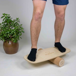 Balance Board Série Simple Matériaux naturels Rouleau super lisse Idéal pour les débutants Cadeau parfait Rouleau planche image 2