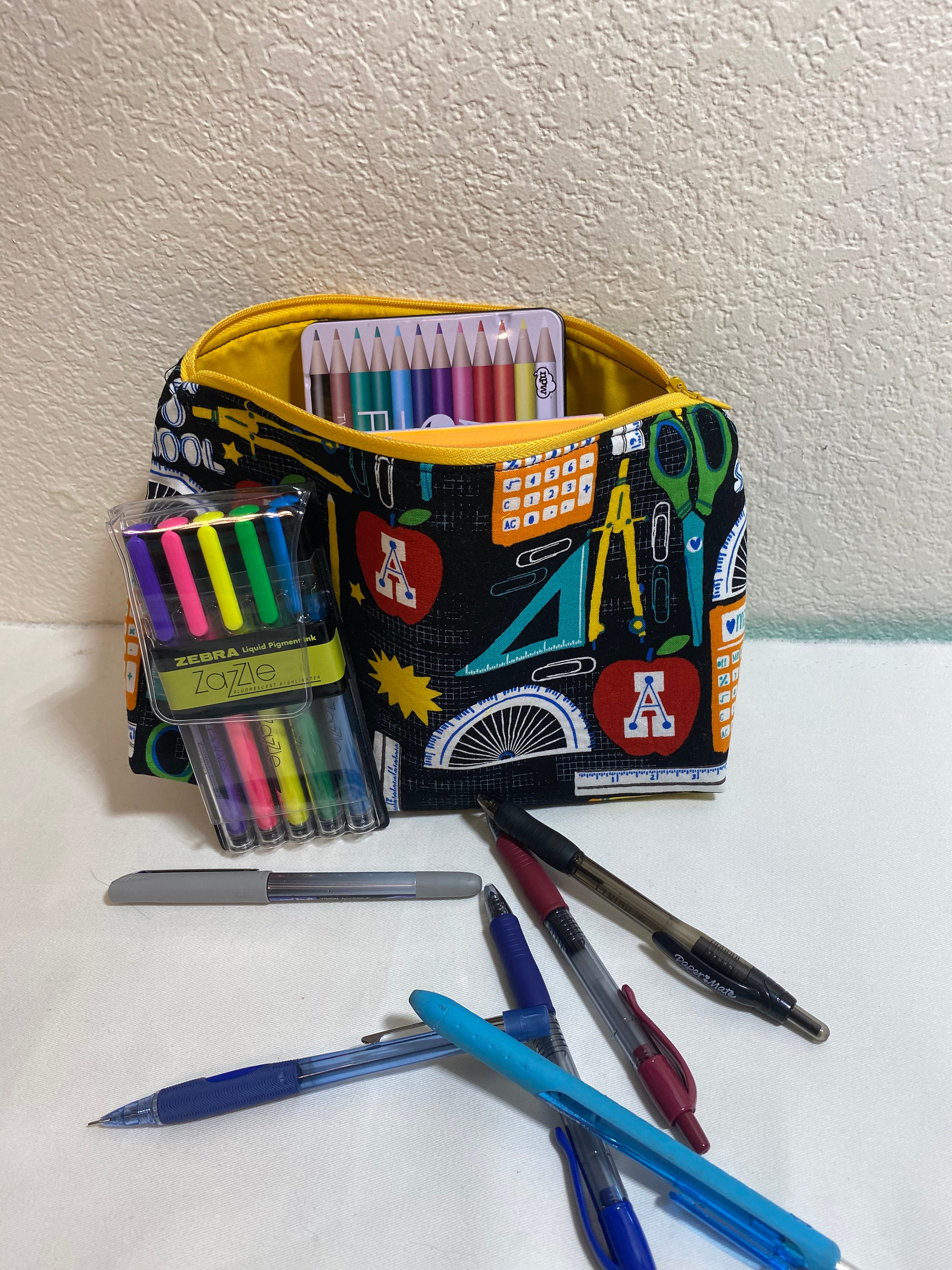 Back to school Zipper Bagmake up bag cosmetic bag Etsy