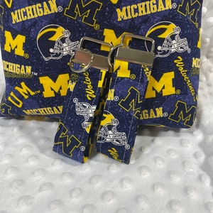 College make up bag, University of Michigan gift bag, graduation gift for her, Large zipper pouch image 10