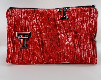 Texas Tech make up bag, gifts for college student,, makeup bag, cosmetics bag, gifts under 20