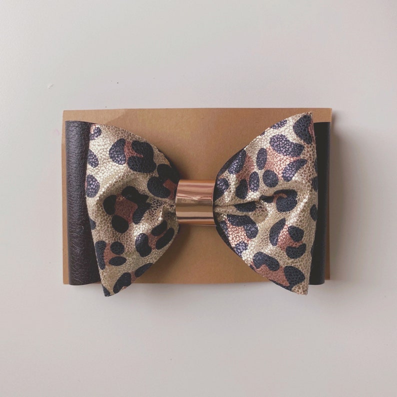 Leopard Print Hair Bow