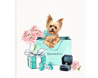 yorkie charm tiffany