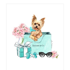 yorkie tiffany charm