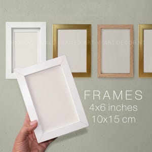 Small Frame for 4x6 Art, 10x15 cm Gold Frame, Small Art Frames, Small Frame for Shelf, Small Home Decor