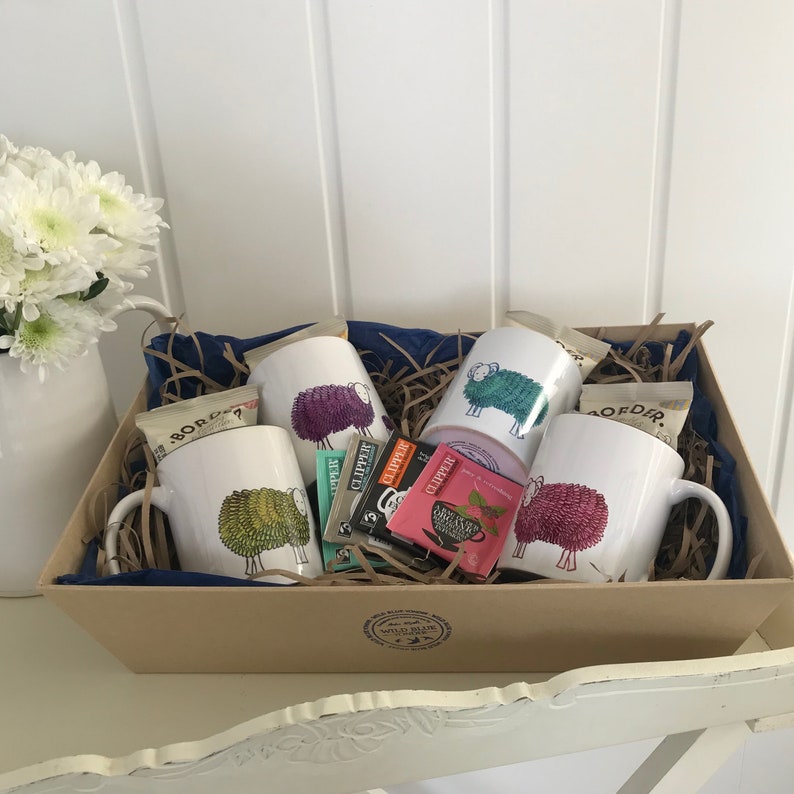 Woolies Sheep Mugs in Blue/Maroon/Green/Pink Gift Set Etsy