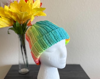 Hand-Crocheted Chaos Acrylic Beanie – Warm Winter Hat