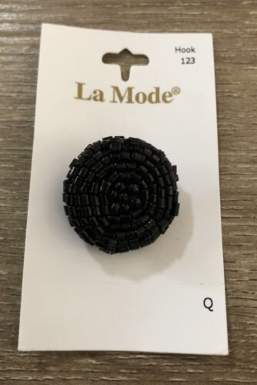 Look Button La Mode Black Bead Look Button With Shank -pack of 1 -25mm Hook 123 - Etsy