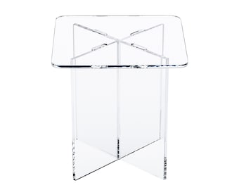 Clear Choice Square Base Acrylic Disassemble Stand Display