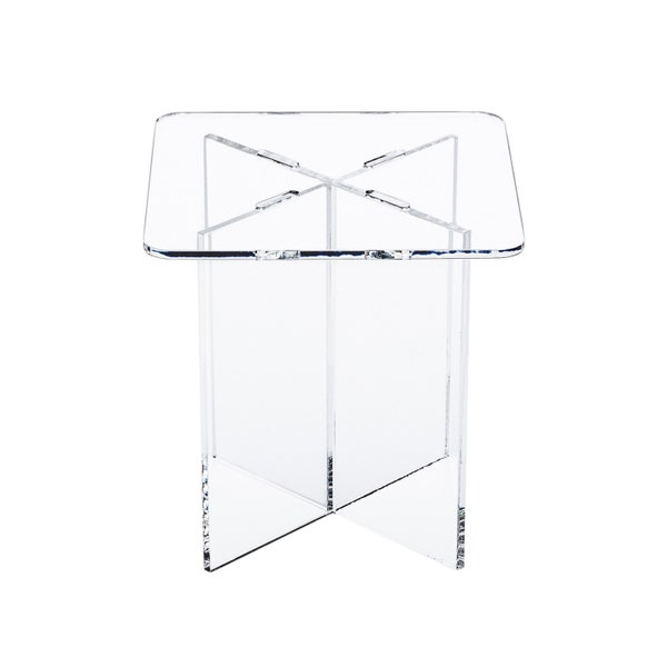 Clear Choice Square Base Acrylic Disassemble Stand Display