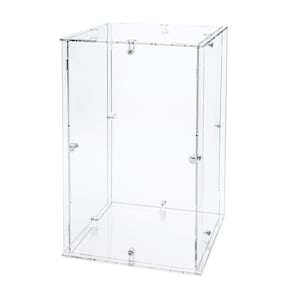 Clear Choice Deluxe 6-Sided Acrylic Box - Easy to Assemble, for Displaying Collectibles, Art, Jewelry, Action figures, and more, 3/16 thick