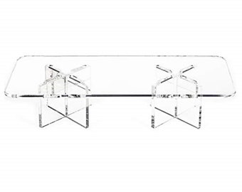 Clear Choice, Acrylic Rectangle Disassemble Riser Display Stand Multipurpose Tabletop Risers  display Personal or Business Decor, Cupcakes