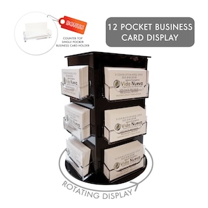 Clear Choice Deluxe Rotating Business Card Display | Great for Medical Offices, Law Firms, Banks, Real Estate Offices, Retail Stores