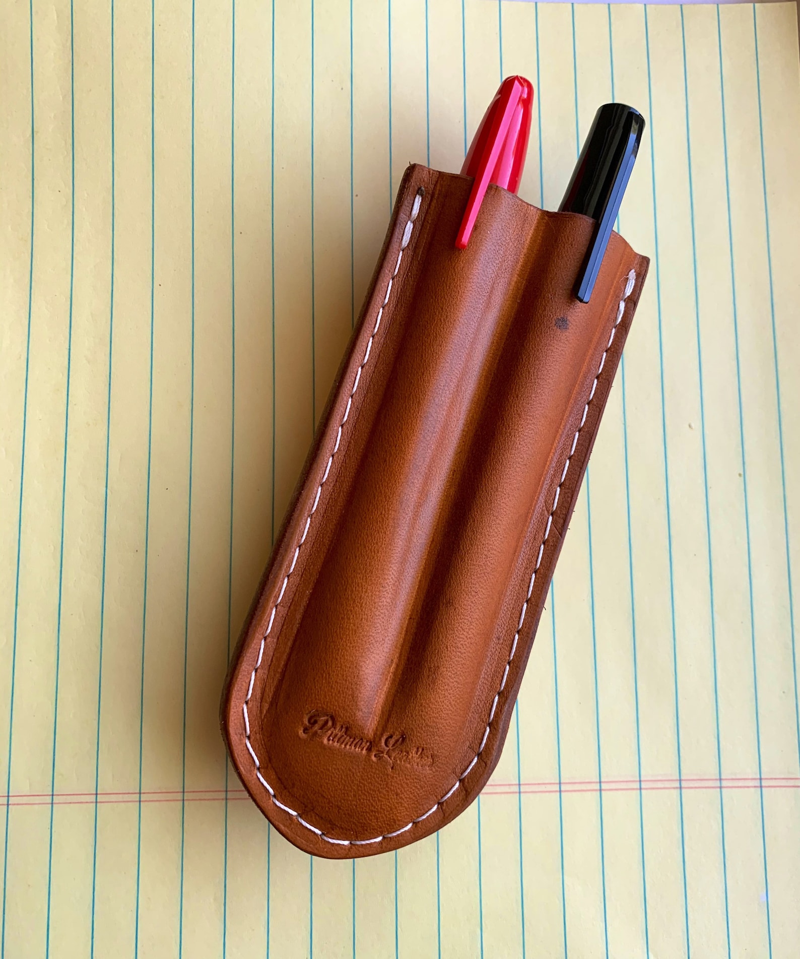 Leather Belt Pen Holder Leather Pen Holster Etsy