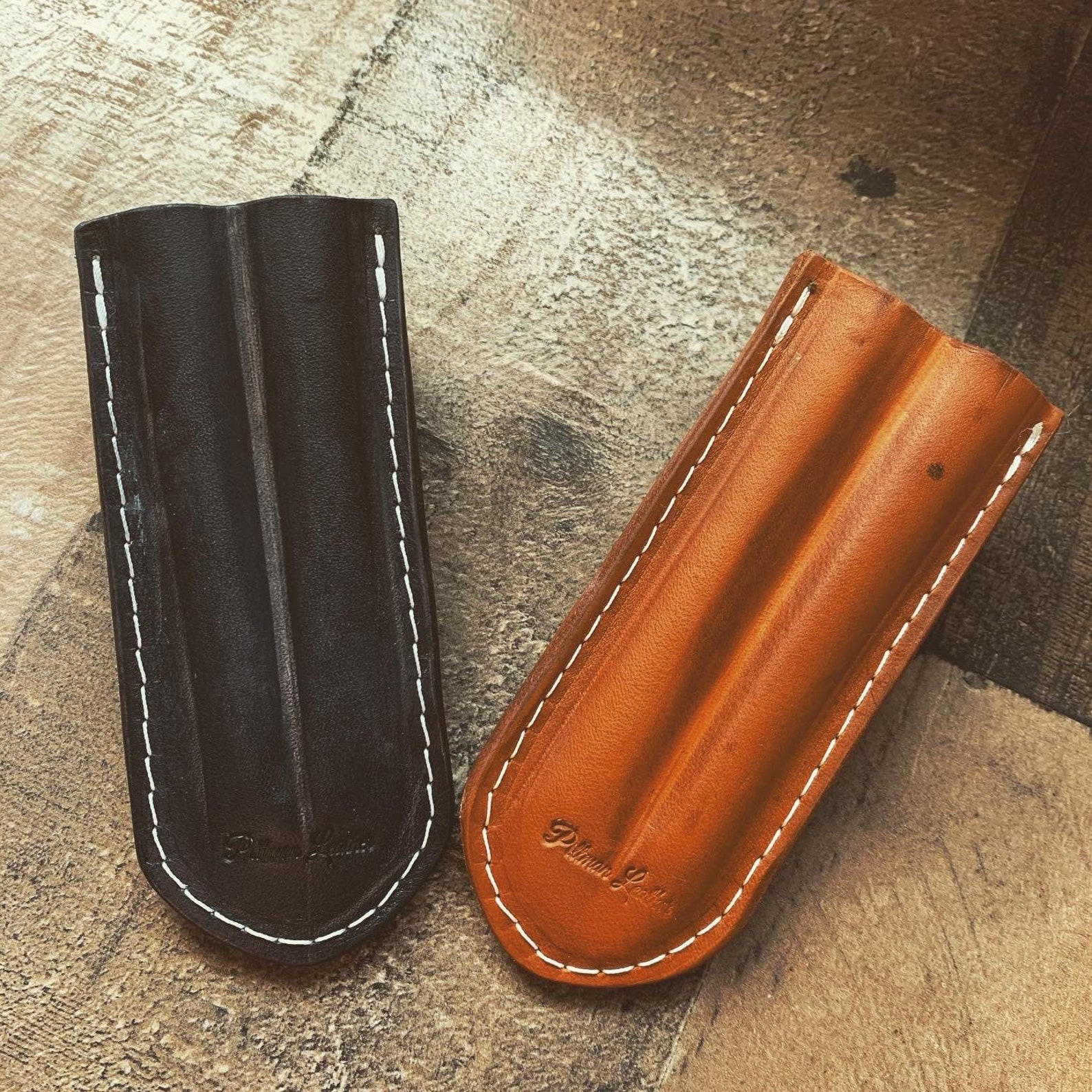 Leather Belt Pen Holder Leather Pen Holster Etsy