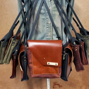 Leather Crossbody Bag Club Purse