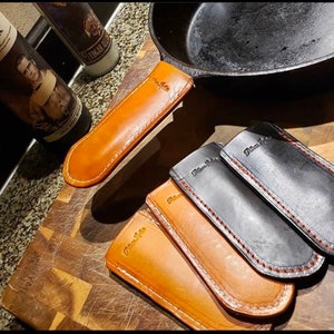 Leather Cast Iron Pan Handle Cover, Leather Pan Holder Leather Pot Holder