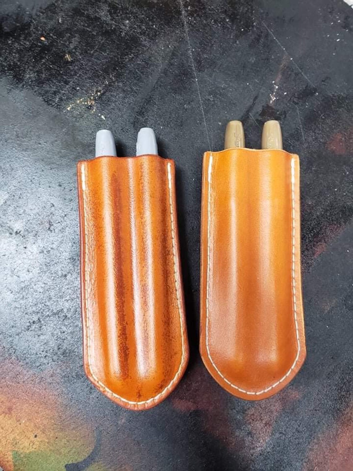 Leather Belt Pen Holder Leather Pen Holster Etsy