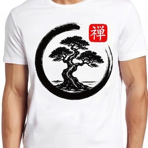 Enso Circle and Bonsai Tree Meme Gamer Cult Movie Funny Gift Tee T Shirt 2767
