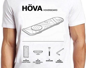 Hoverboard Back to the Future Ikia Hova Marty Mcfly Skateboard Meme Tee Gift Retro Meme Saying Gaming Music Movie  T Shirt 702
