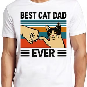 最高の猫パパ ペット愛好家 子猫 カルト映画 ゲーマー クールギフト Tシャツ 2819