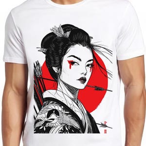 Geisha Japanese Female Anime Manga Samurai Limited Edition Funny Gift Tee T Shirt 2415