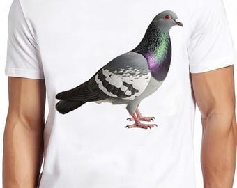 Pigeon T Shirt Peagon Flower Unicorn Bird Fly Animal Funny Cool Gift Tee 2366