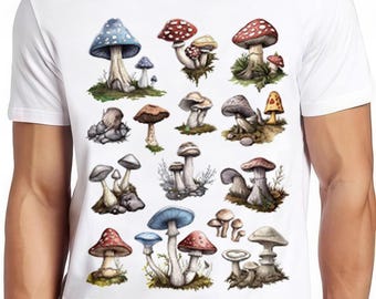 Wild Mushroom T Shirt British Wild  Mushrooms Cool Gift Tee 2470