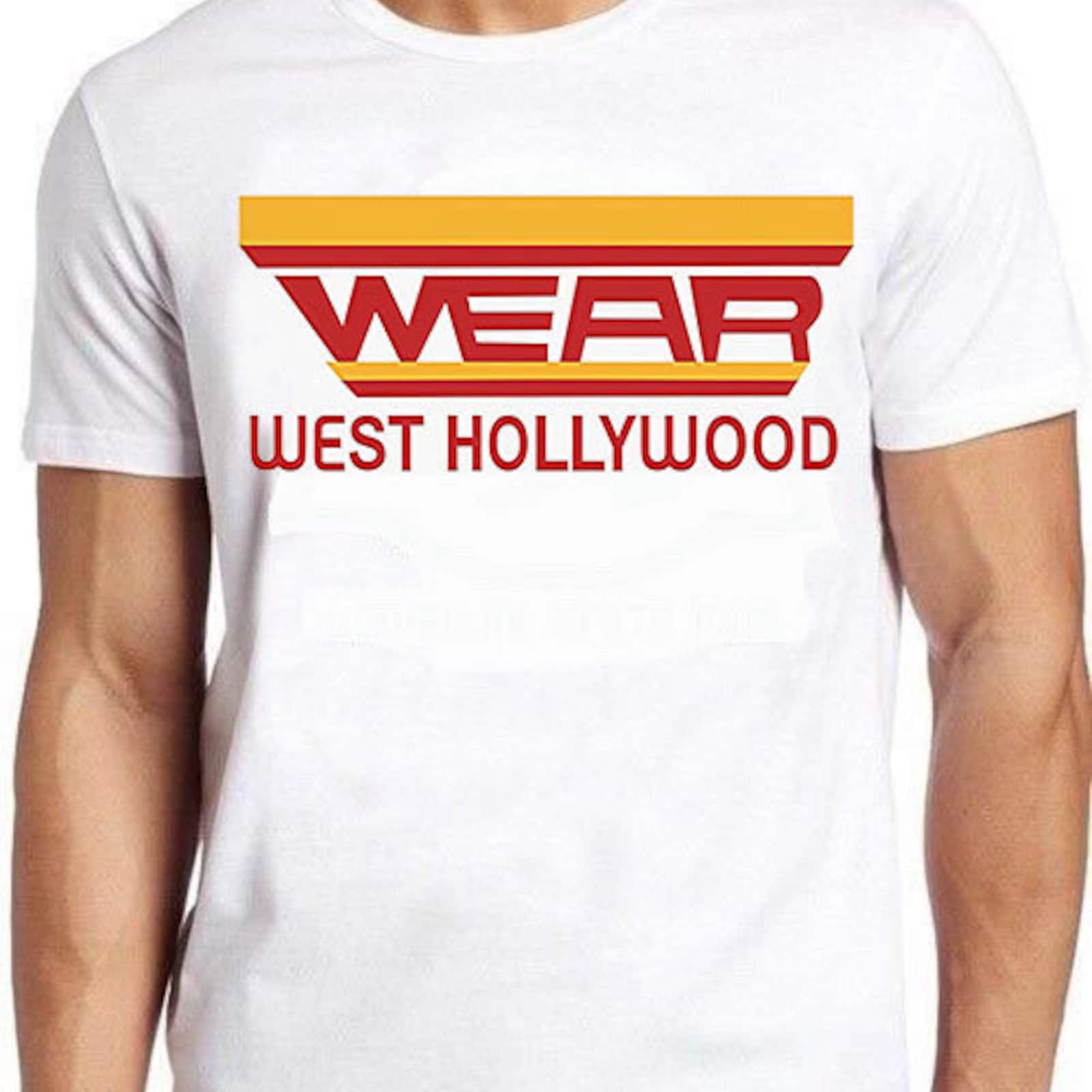Wear West Hollywood 80s Rock Movie Music Joke Fashion Art Retro Funny Parody Gif