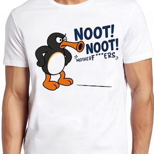Camiseta unisex de Angry Pingu Noot Noot Motherfcukers, estilo anime de dibujos animados, regalo genial para hombres y mujeres, 2570