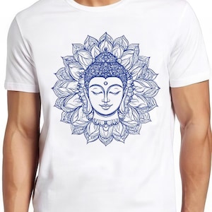 Buddha T Shirt  Yoga Buddhist Namaste Wisdom Lotus Cool Gift Tee 2399