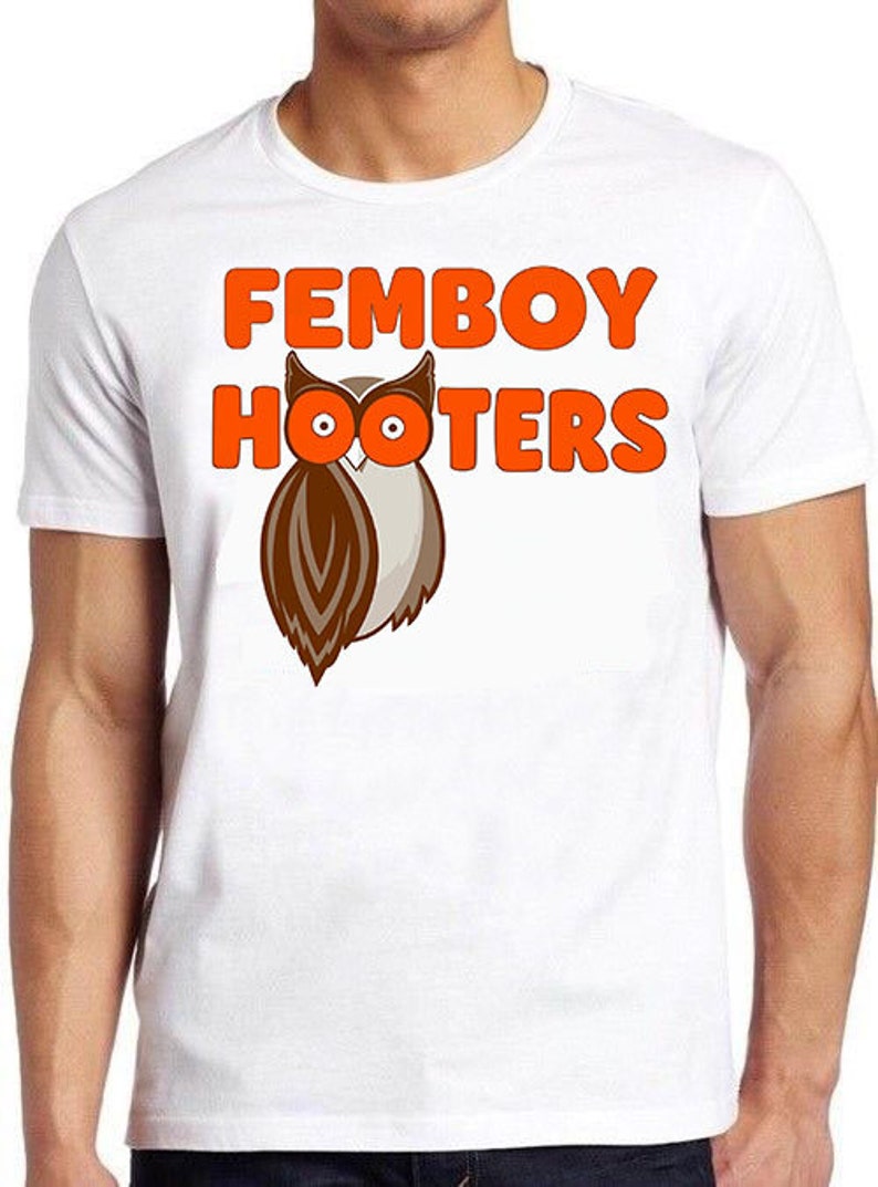 Femboy Hooters T Shirt Owl Boobs America USA  Bird Logo Cool Gift Tee 458 