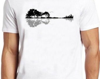 Gitarre Baum T Shirt Natur Wald Klimawandel Musik Cool Geschenk Tee 211