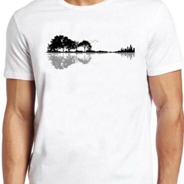 Guitar Tree T Shirt Nature Forest Climate Change Music Cool Gift Tee 211